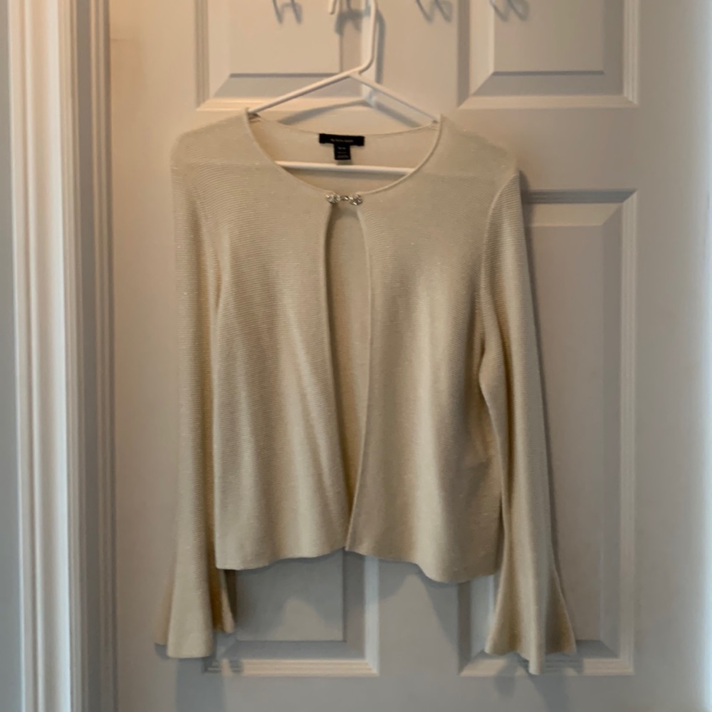 ALISON SHERI Cardigan With Rhinestone Clip Closing